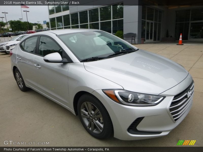 Symphony Silver / Black 2018 Hyundai Elantra SEL