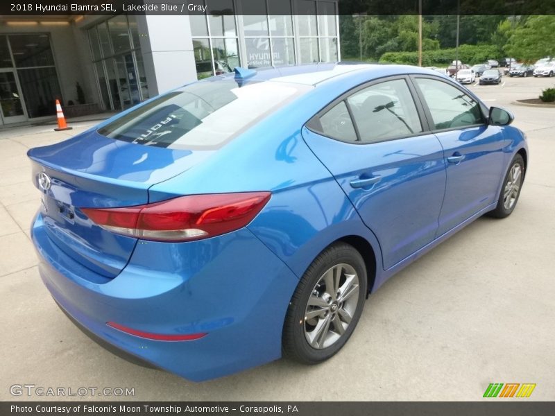 Lakeside Blue / Gray 2018 Hyundai Elantra SEL