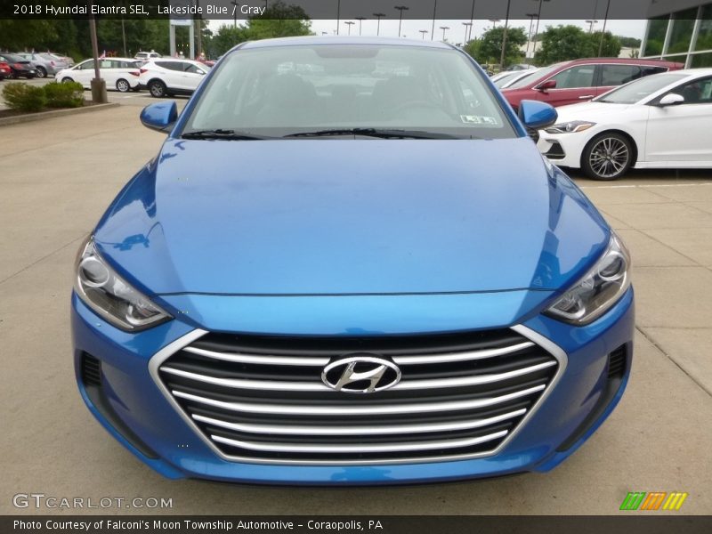 Lakeside Blue / Gray 2018 Hyundai Elantra SEL