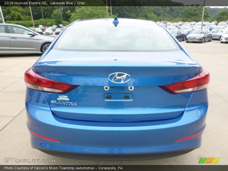 Lakeside Blue / Gray 2018 Hyundai Elantra SEL