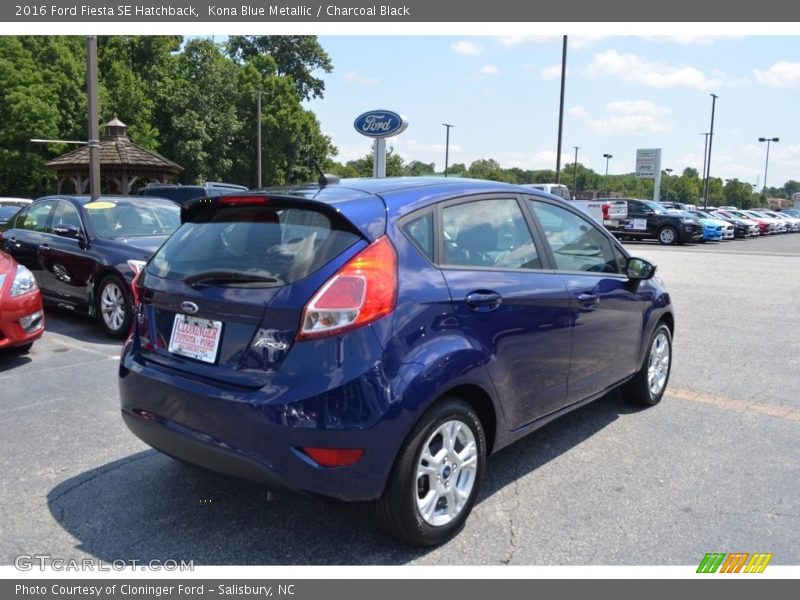 Kona Blue Metallic / Charcoal Black 2016 Ford Fiesta SE Hatchback