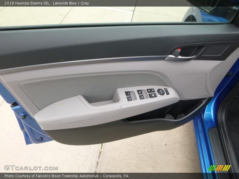Lakeside Blue / Gray 2018 Hyundai Elantra SEL