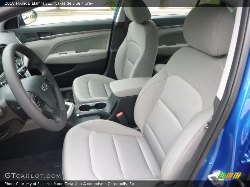 Lakeside Blue / Gray 2018 Hyundai Elantra SEL