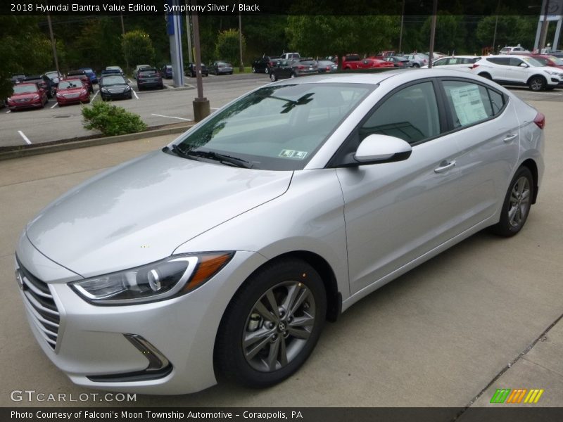 Symphony Silver / Black 2018 Hyundai Elantra Value Edition