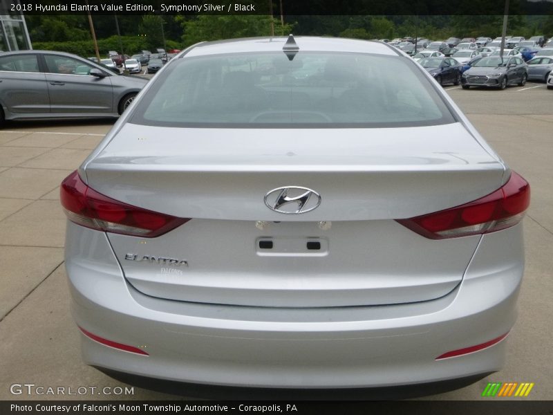 Symphony Silver / Black 2018 Hyundai Elantra Value Edition