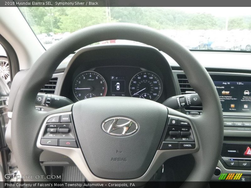 Symphony Silver / Black 2018 Hyundai Elantra SEL