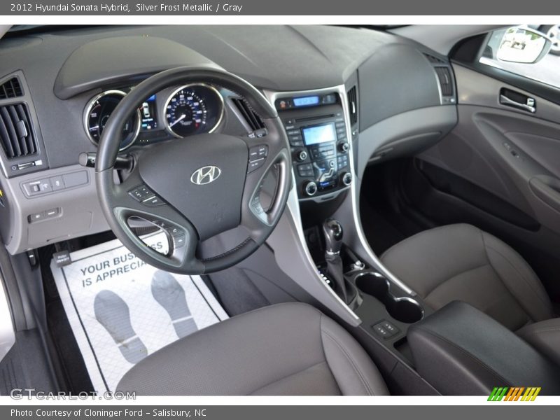 Silver Frost Metallic / Gray 2012 Hyundai Sonata Hybrid