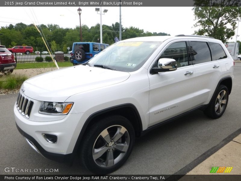 Bright White / Black/Light Frost Beige 2015 Jeep Grand Cherokee Limited 4x4