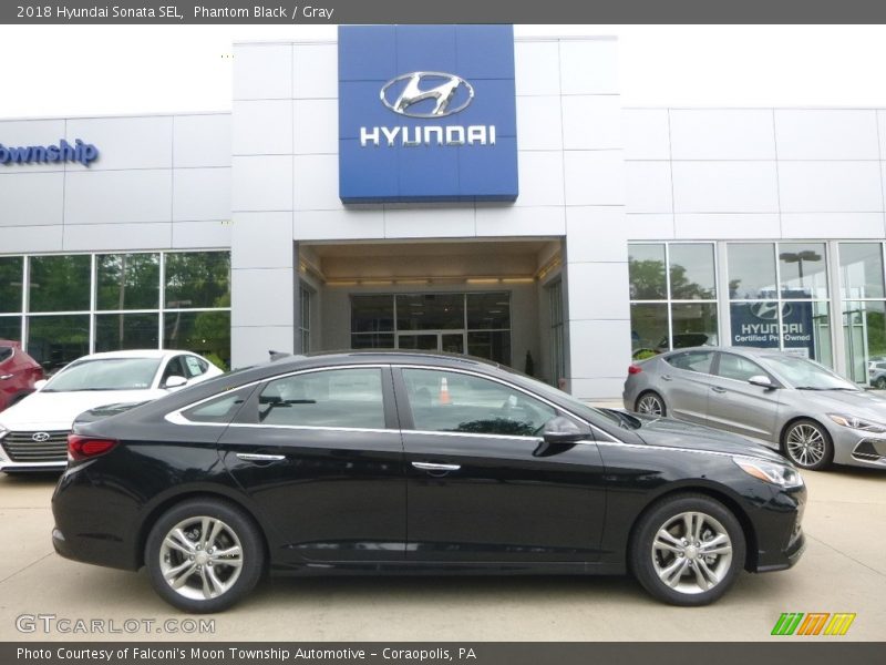 Phantom Black / Gray 2018 Hyundai Sonata SEL