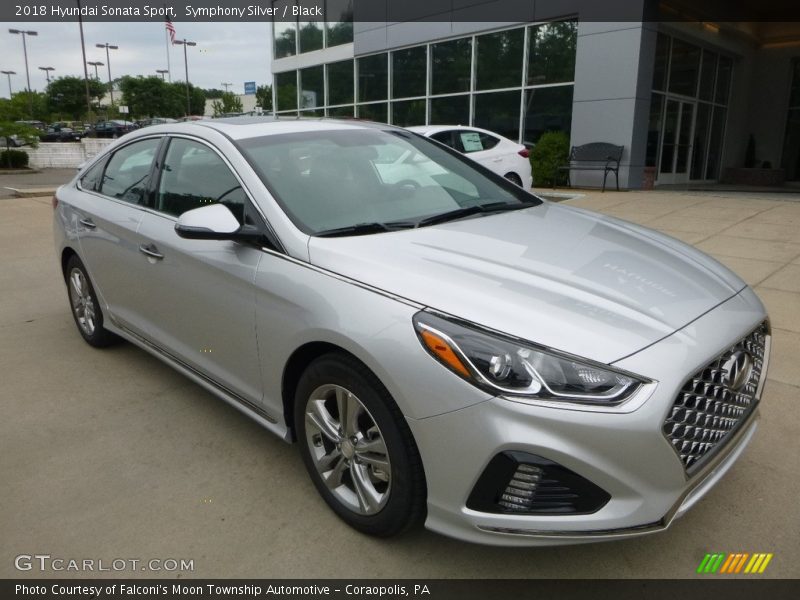Symphony Silver / Black 2018 Hyundai Sonata Sport