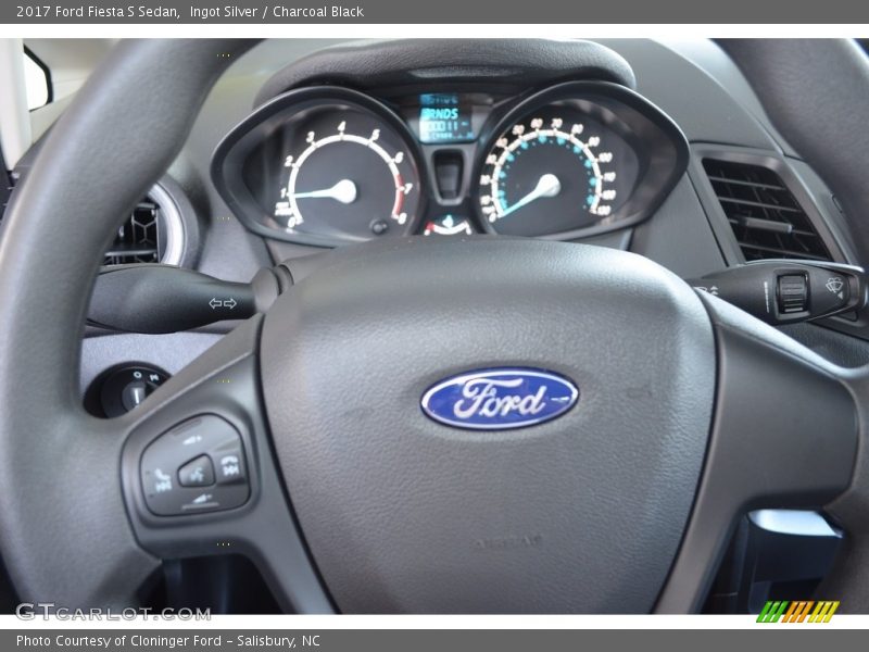 Ingot Silver / Charcoal Black 2017 Ford Fiesta S Sedan