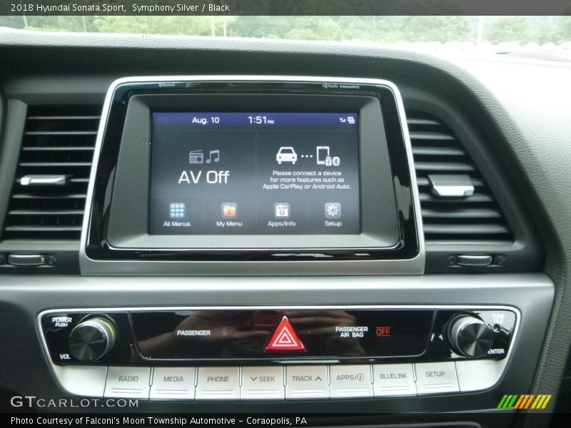Symphony Silver / Black 2018 Hyundai Sonata Sport