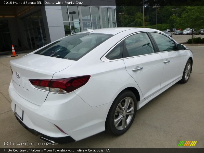 Quartz White Pearl / Gray 2018 Hyundai Sonata SEL