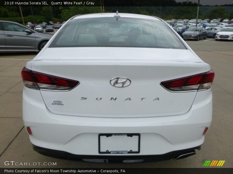 Quartz White Pearl / Gray 2018 Hyundai Sonata SEL