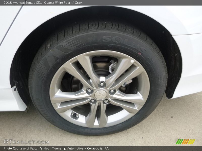 Quartz White Pearl / Gray 2018 Hyundai Sonata SEL
