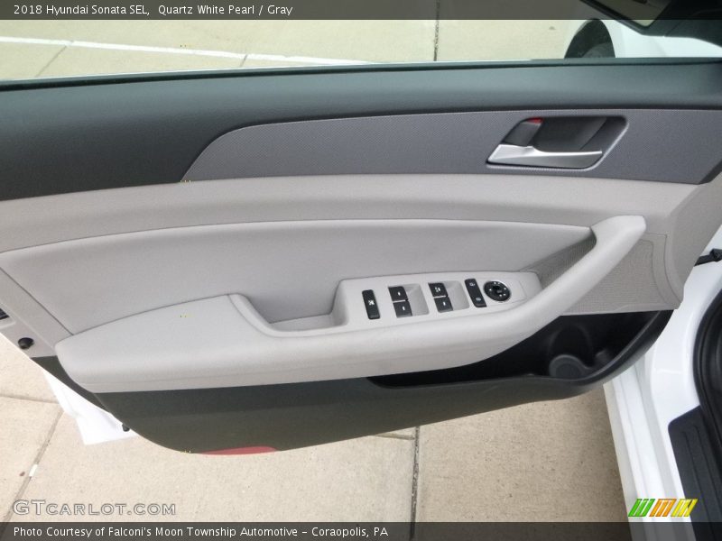 Quartz White Pearl / Gray 2018 Hyundai Sonata SEL