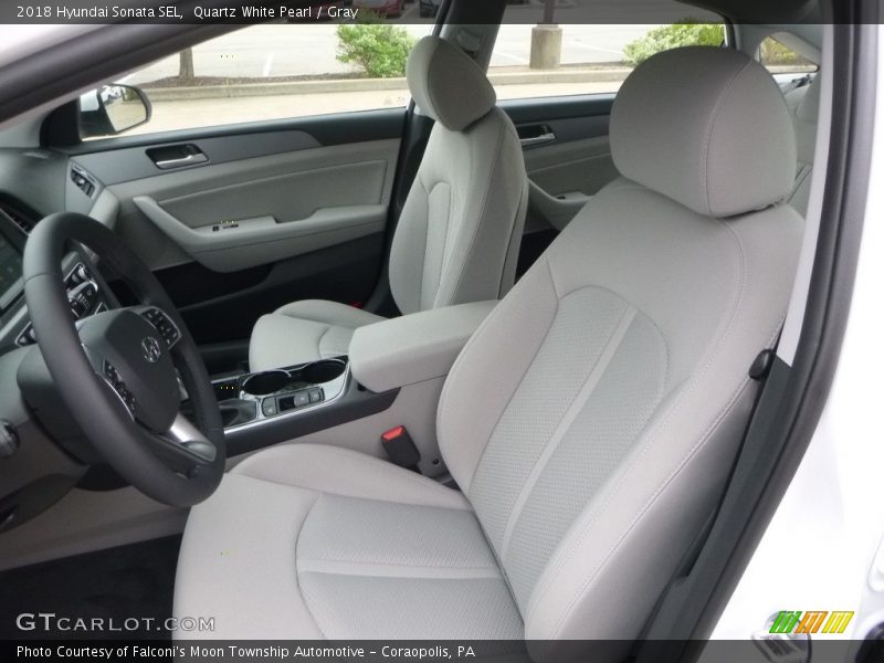 Quartz White Pearl / Gray 2018 Hyundai Sonata SEL