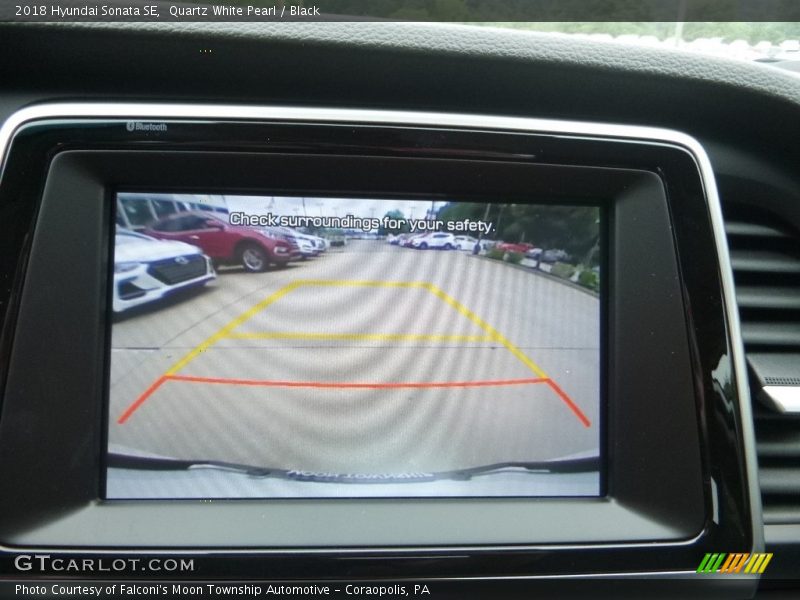 Quartz White Pearl / Black 2018 Hyundai Sonata SE