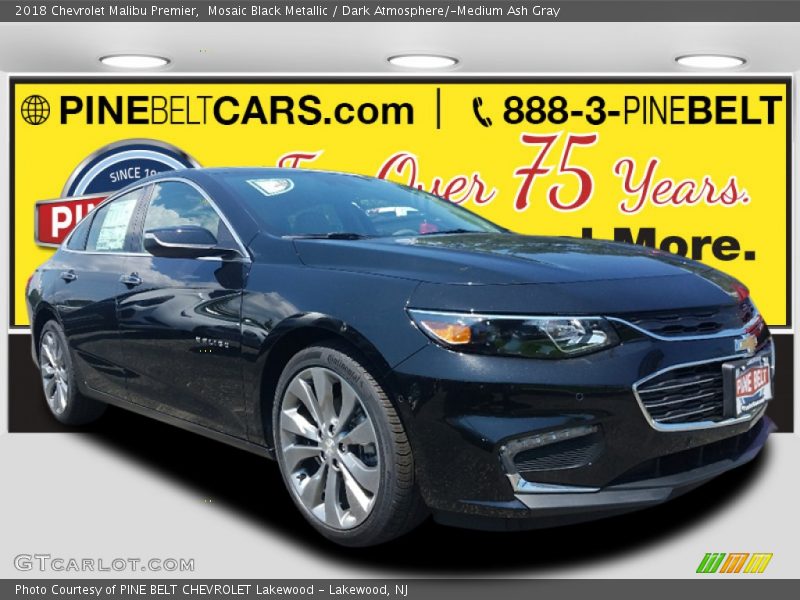 Mosaic Black Metallic / Dark Atmosphere/­Medium Ash Gray 2018 Chevrolet Malibu Premier