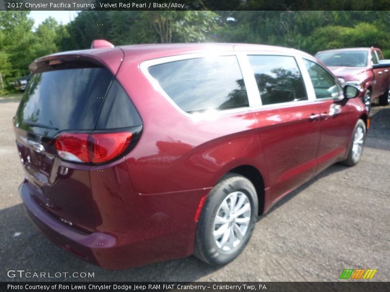 Velvet Red Pearl / Black/Alloy 2017 Chrysler Pacifica Touring