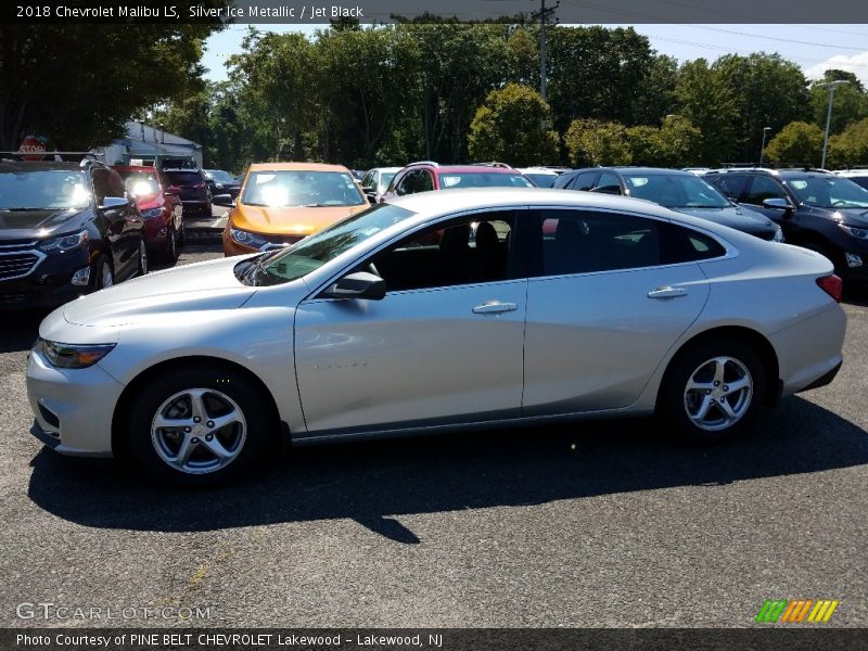 Silver Ice Metallic / Jet Black 2018 Chevrolet Malibu LS