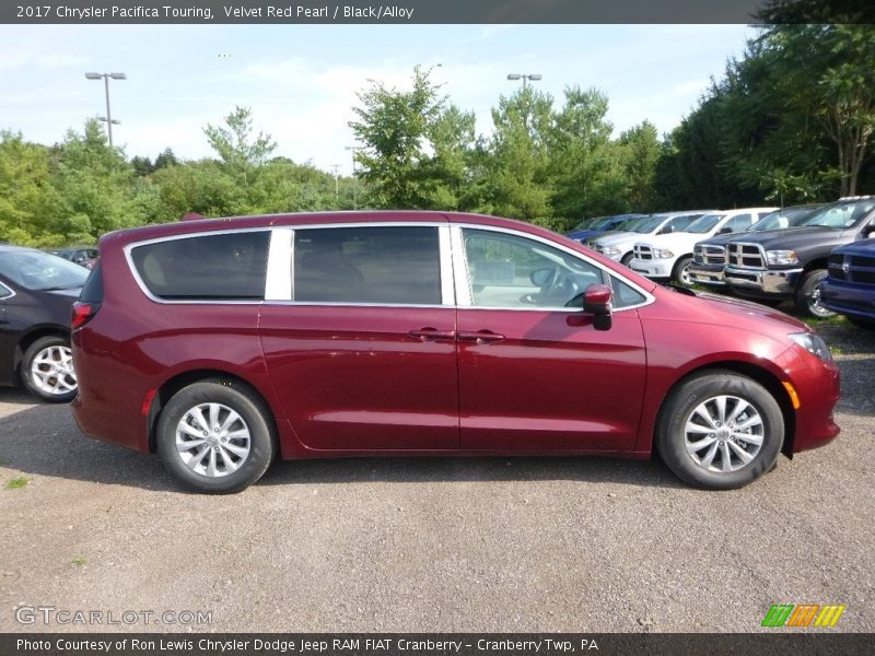 Velvet Red Pearl / Black/Alloy 2017 Chrysler Pacifica Touring