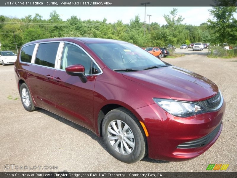 Velvet Red Pearl / Black/Alloy 2017 Chrysler Pacifica Touring