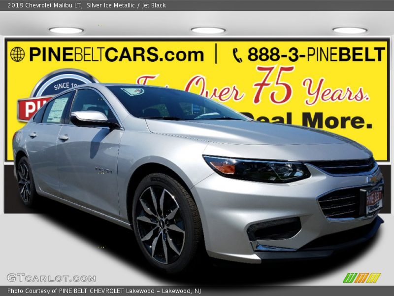 Silver Ice Metallic / Jet Black 2018 Chevrolet Malibu LT