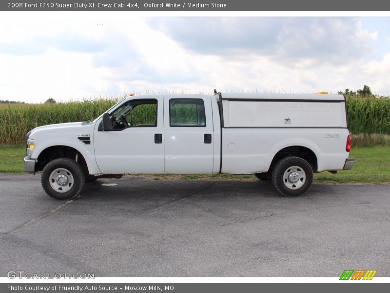 Oxford White / Medium Stone 2008 Ford F250 Super Duty XL Crew Cab 4x4