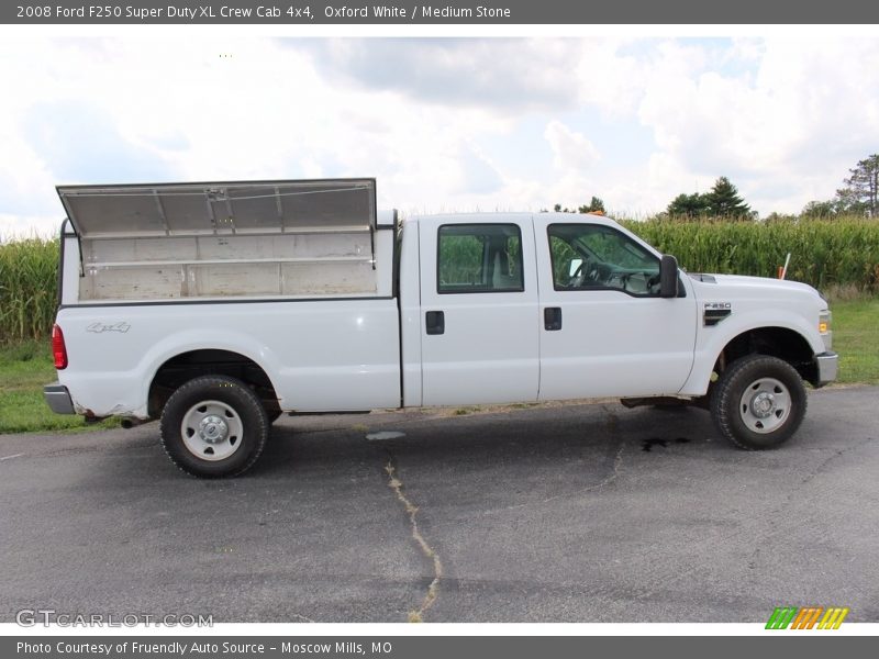 Oxford White / Medium Stone 2008 Ford F250 Super Duty XL Crew Cab 4x4