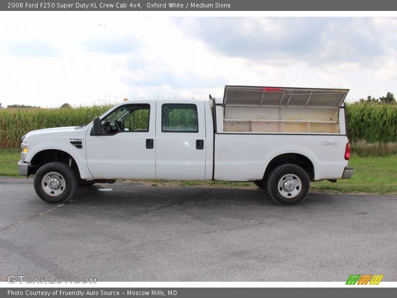 Oxford White / Medium Stone 2008 Ford F250 Super Duty XL Crew Cab 4x4