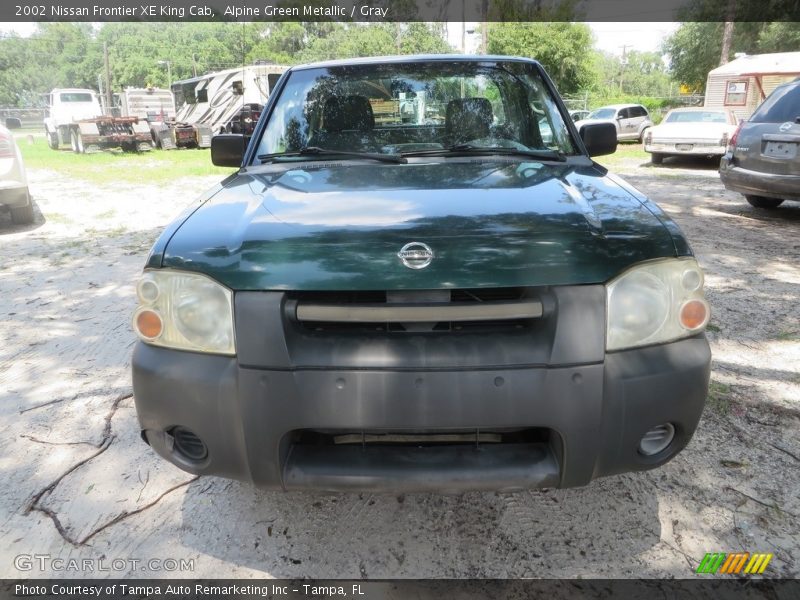 Alpine Green Metallic / Gray 2002 Nissan Frontier XE King Cab