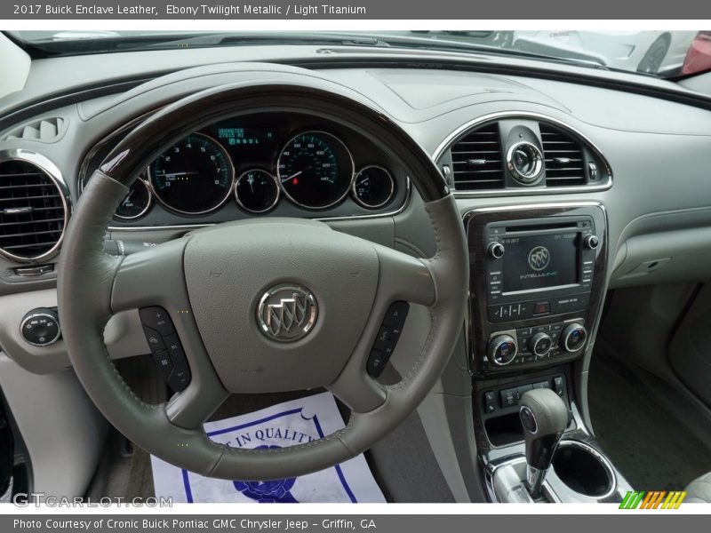 Ebony Twilight Metallic / Light Titanium 2017 Buick Enclave Leather