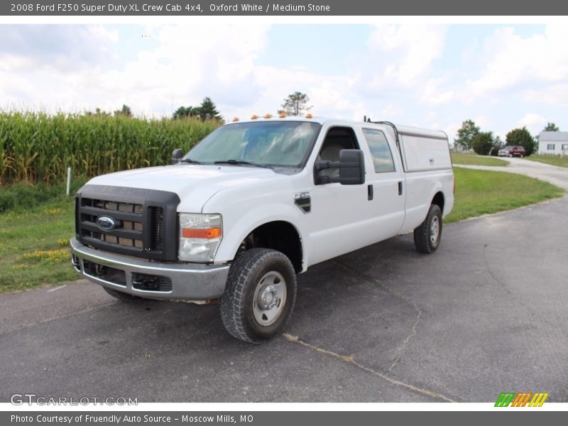 Oxford White / Medium Stone 2008 Ford F250 Super Duty XL Crew Cab 4x4