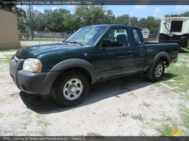 Alpine Green Metallic / Gray 2002 Nissan Frontier XE King Cab