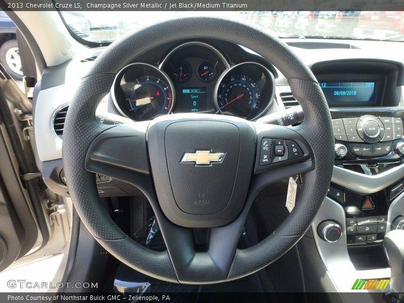 Champagne Silver Metallic / Jet Black/Medium Titanium 2013 Chevrolet Cruze LS