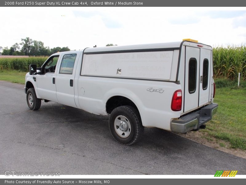 Oxford White / Medium Stone 2008 Ford F250 Super Duty XL Crew Cab 4x4