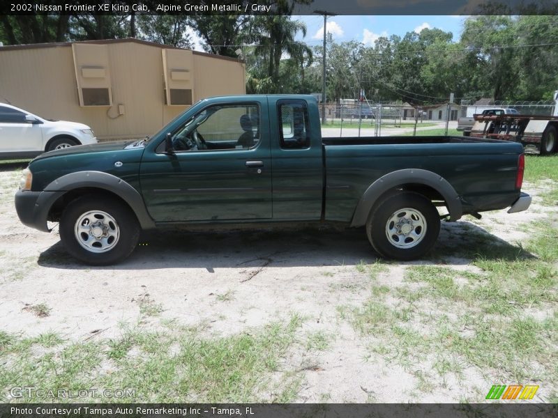 Alpine Green Metallic / Gray 2002 Nissan Frontier XE King Cab