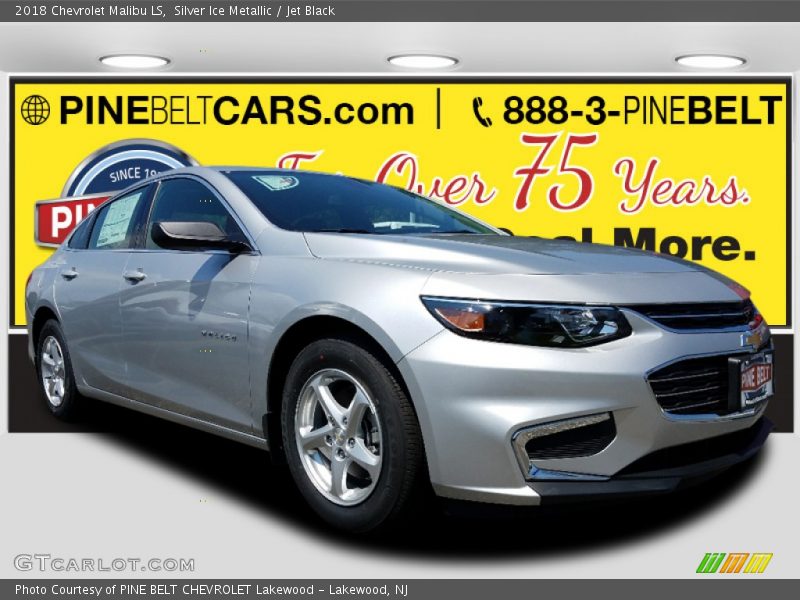Silver Ice Metallic / Jet Black 2018 Chevrolet Malibu LS