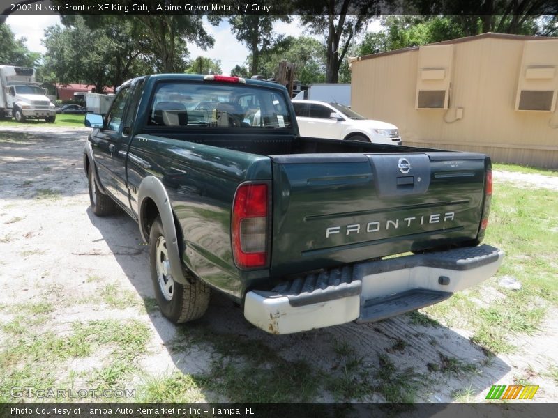 Alpine Green Metallic / Gray 2002 Nissan Frontier XE King Cab