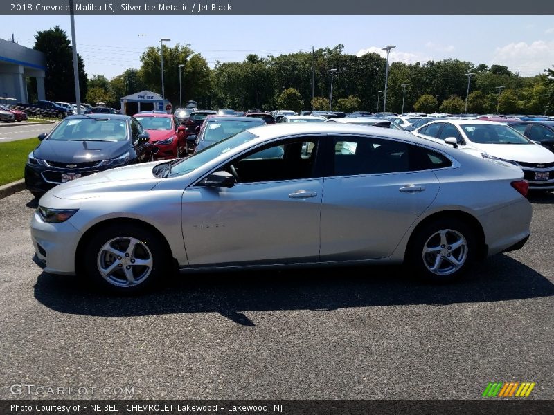 Silver Ice Metallic / Jet Black 2018 Chevrolet Malibu LS