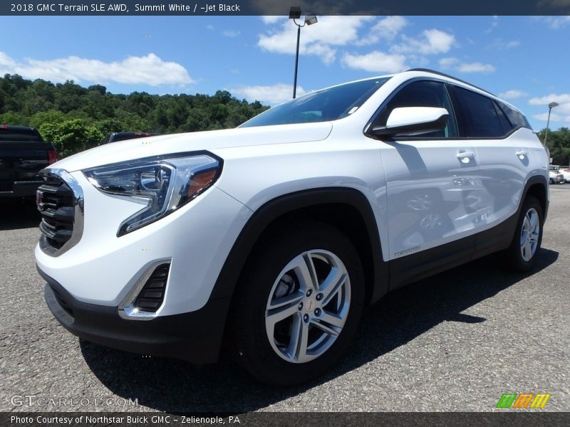 Summit White / ­Jet Black 2018 GMC Terrain SLE AWD