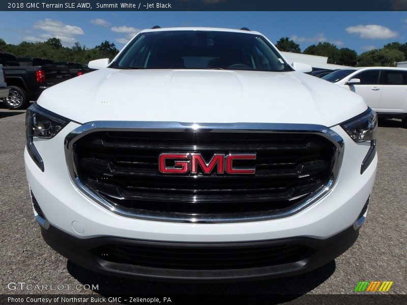 Summit White / ­Jet Black 2018 GMC Terrain SLE AWD