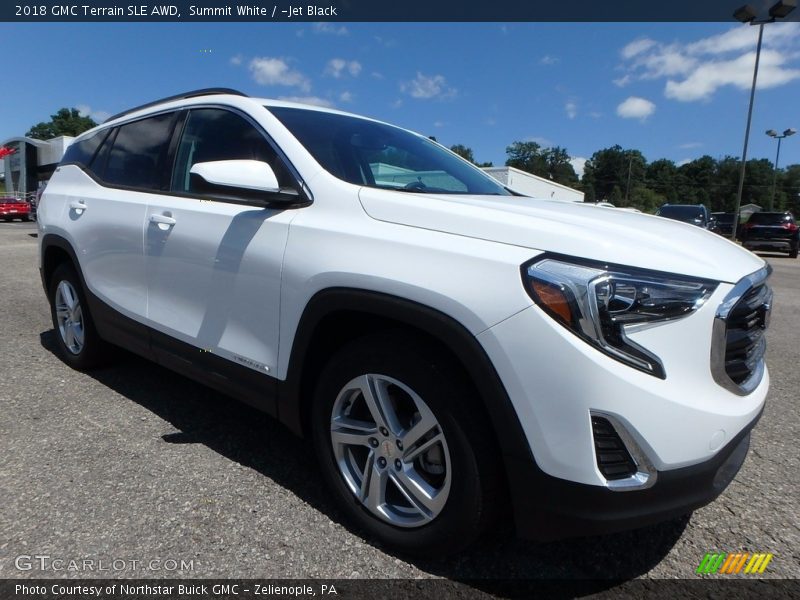 Summit White / ­Jet Black 2018 GMC Terrain SLE AWD