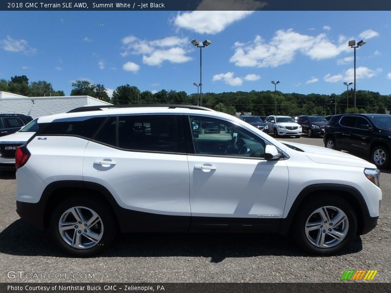 Summit White / ­Jet Black 2018 GMC Terrain SLE AWD