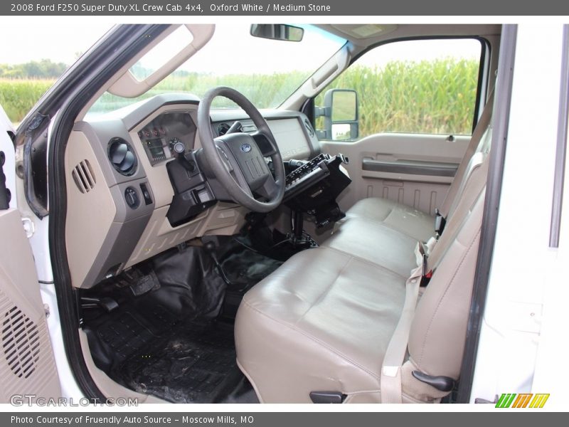 Oxford White / Medium Stone 2008 Ford F250 Super Duty XL Crew Cab 4x4