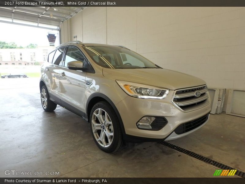 White Gold / Charcoal Black 2017 Ford Escape Titanium 4WD