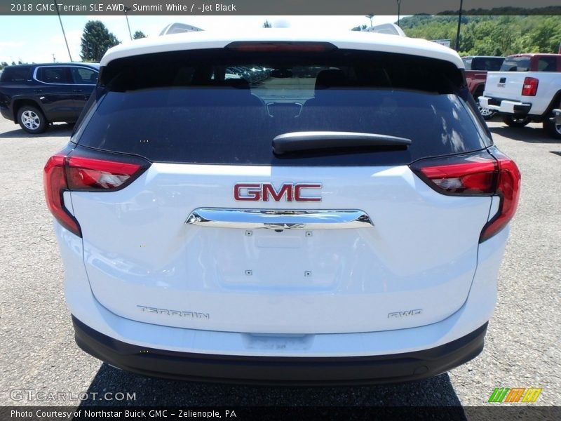 Summit White / ­Jet Black 2018 GMC Terrain SLE AWD