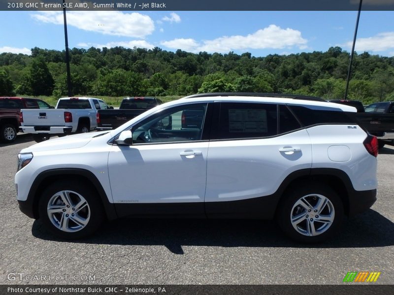 Summit White / ­Jet Black 2018 GMC Terrain SLE AWD