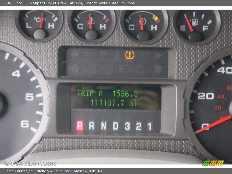 Oxford White / Medium Stone 2008 Ford F250 Super Duty XL Crew Cab 4x4
